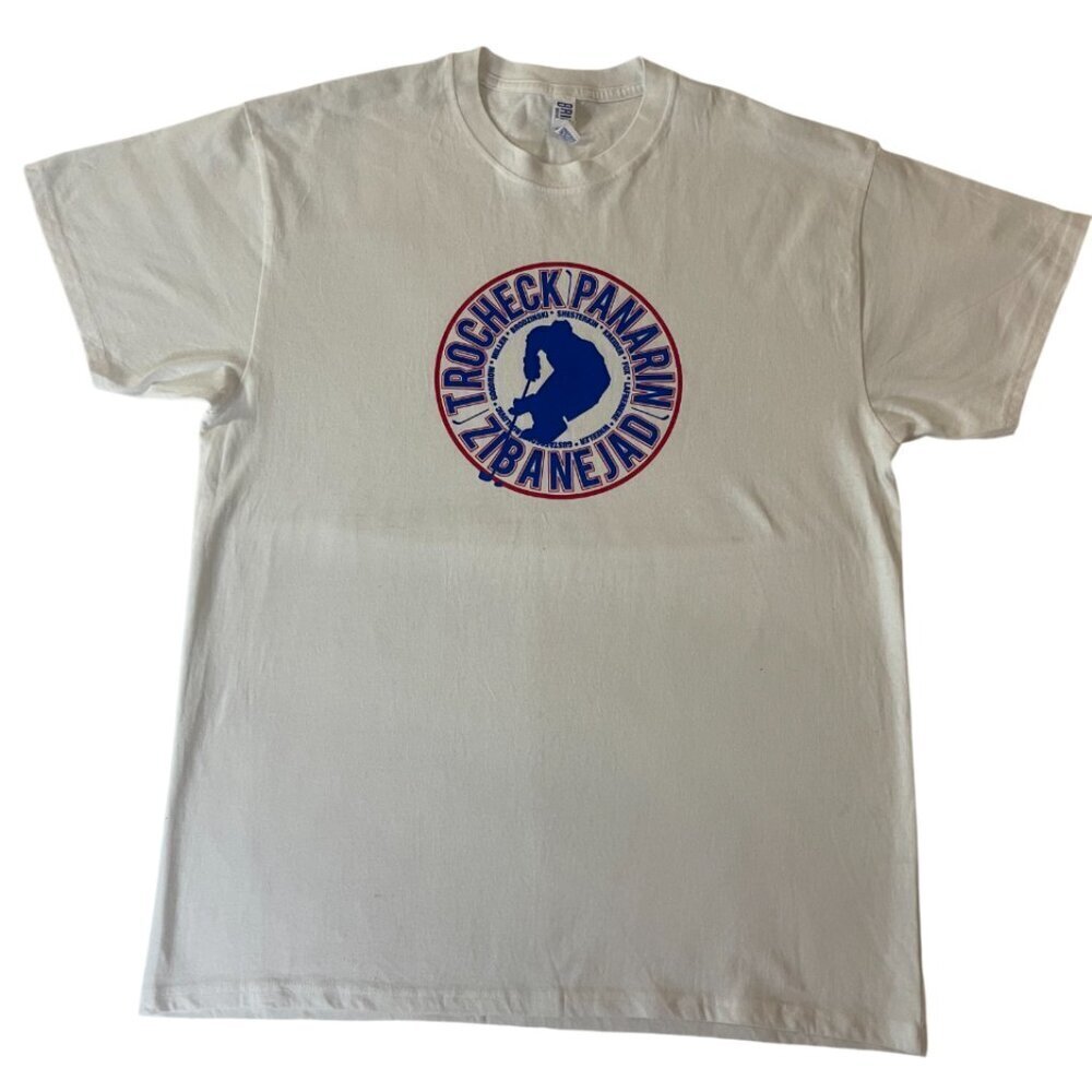 Brisco Brano's. White pullover for men size XL. Polyester. Made in India.